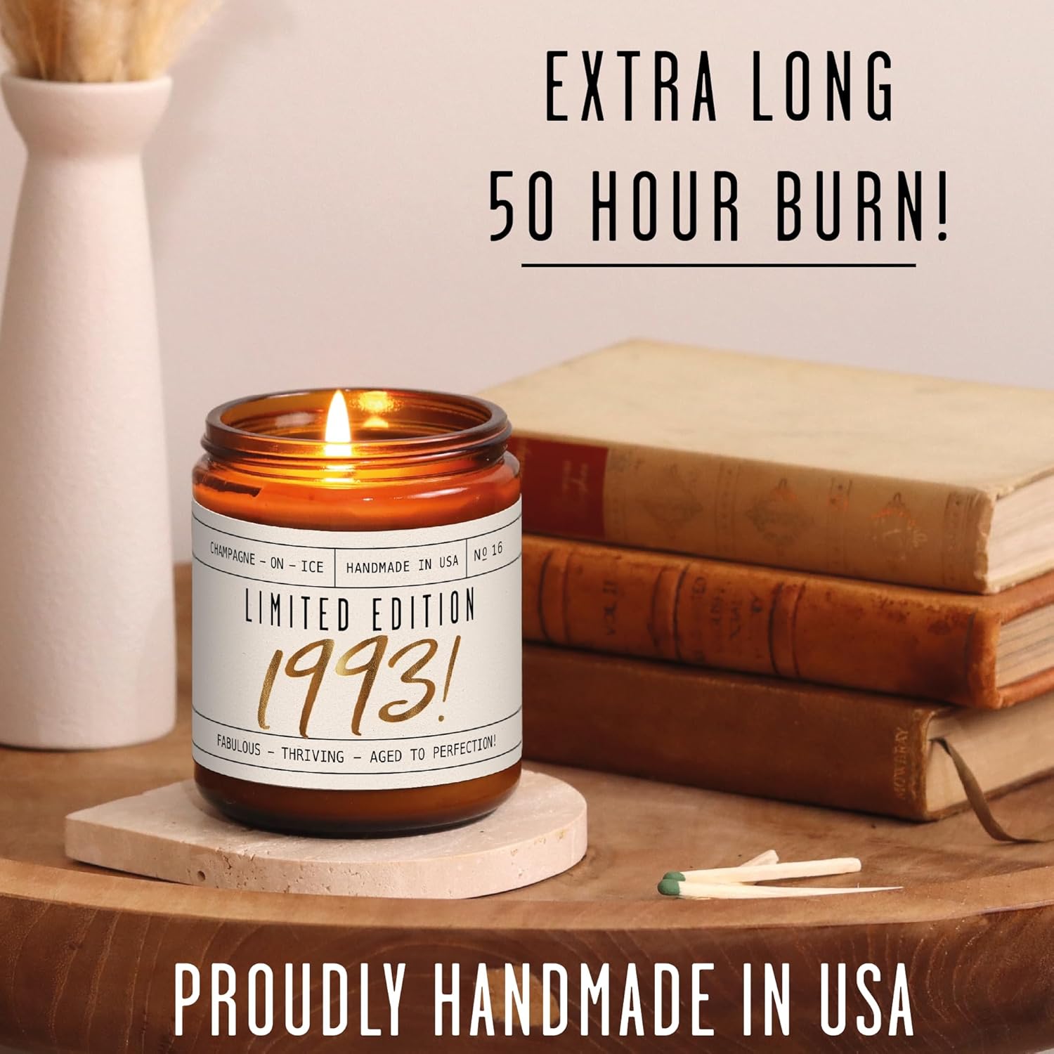 Limited Edition 1993 Soy Candle 32nd Birthday Gift for Her