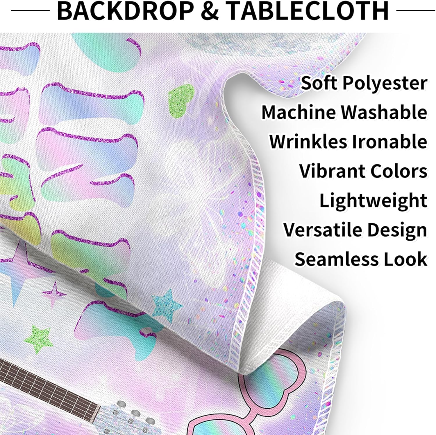 Allenjoy Era Theme Birthday Party Backdrop with Foam Boards and Tablecloth