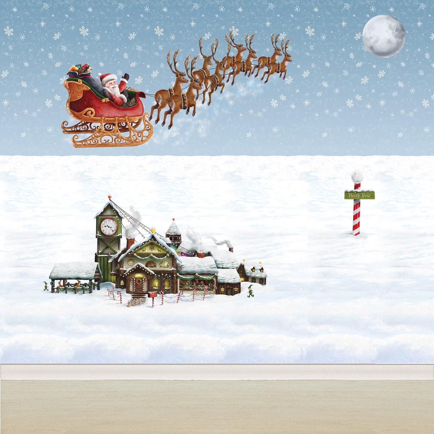 Beistle Santas Sleigh Workshop Props