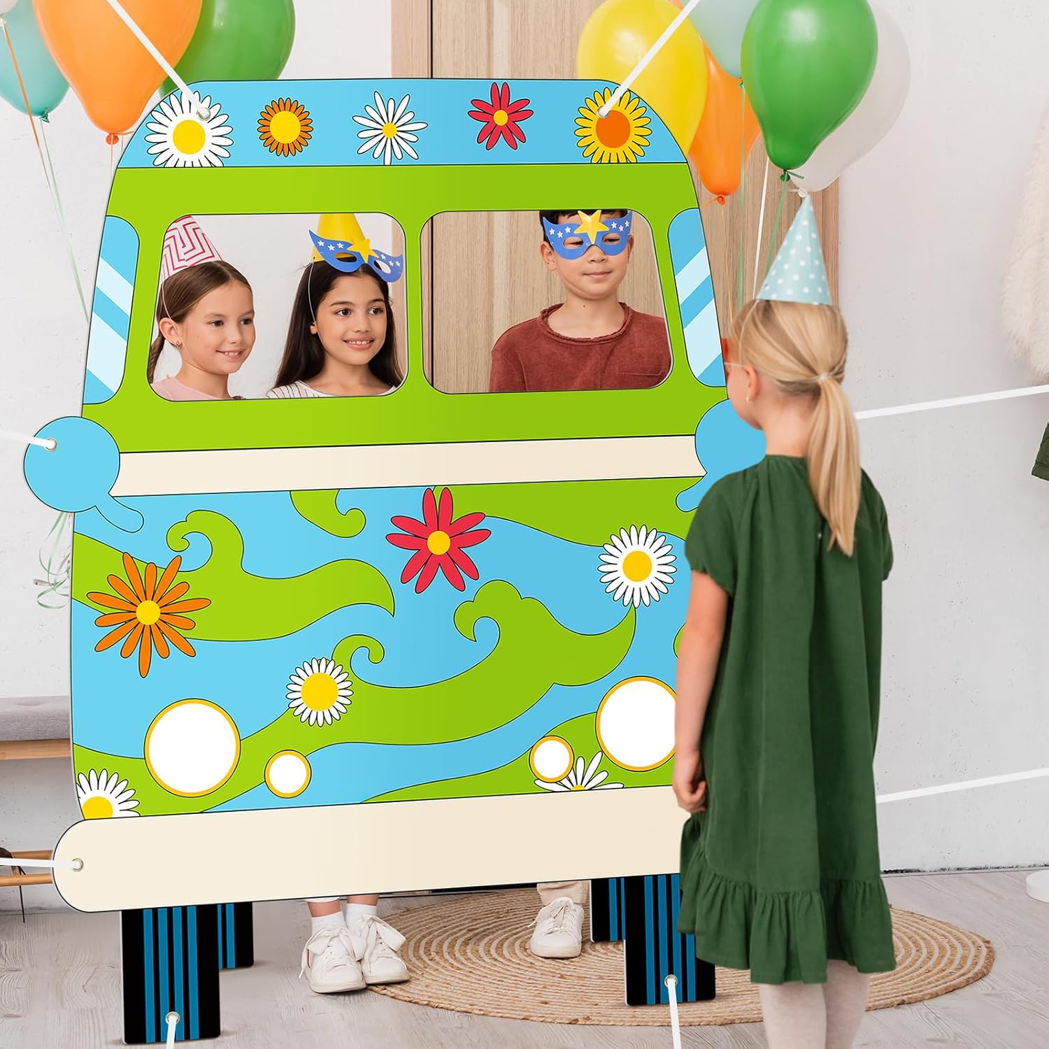 Funny Hippie Bus Photo Prop Banner for Parties
