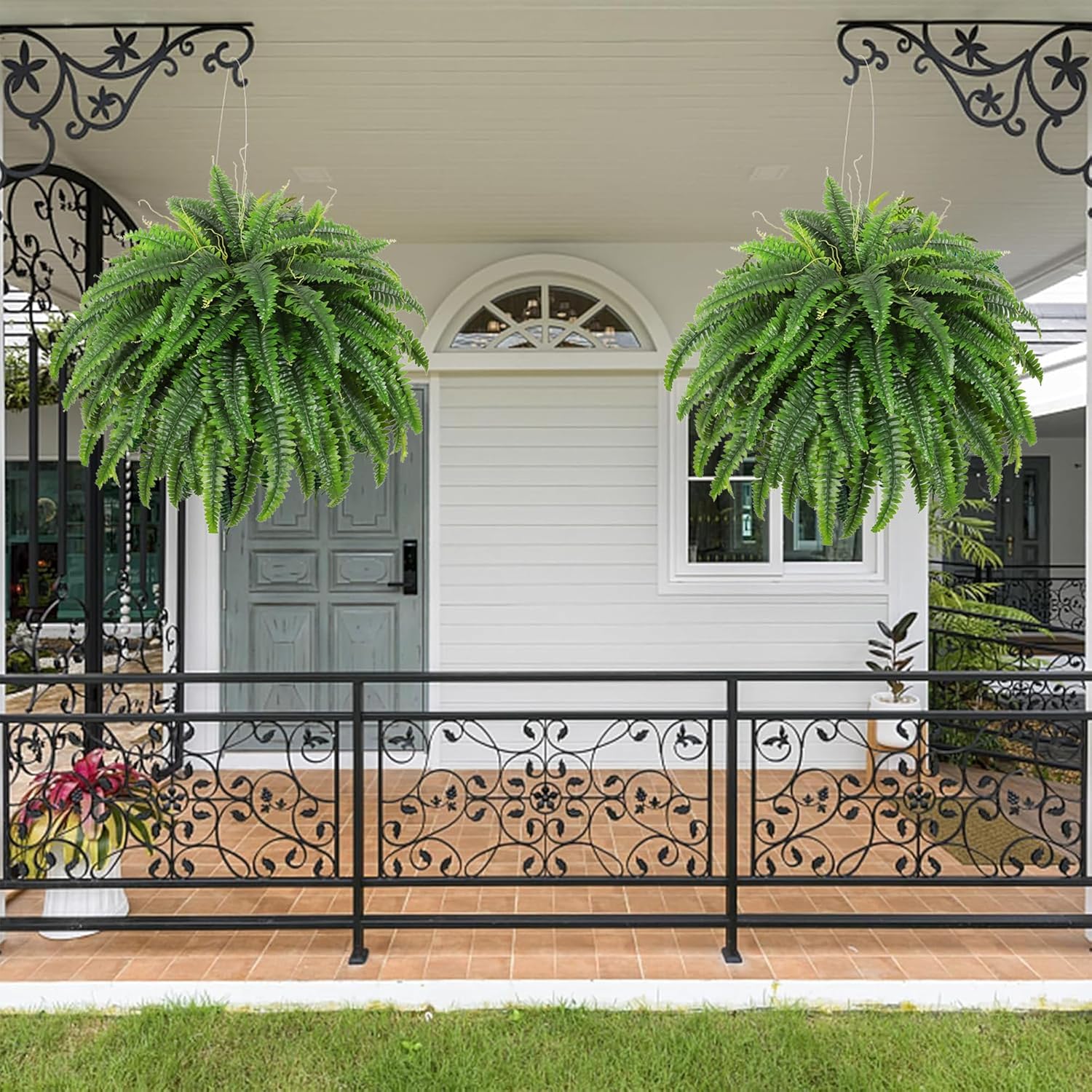 Single Silky Artificial Boston Fern Bush 49 Inch
