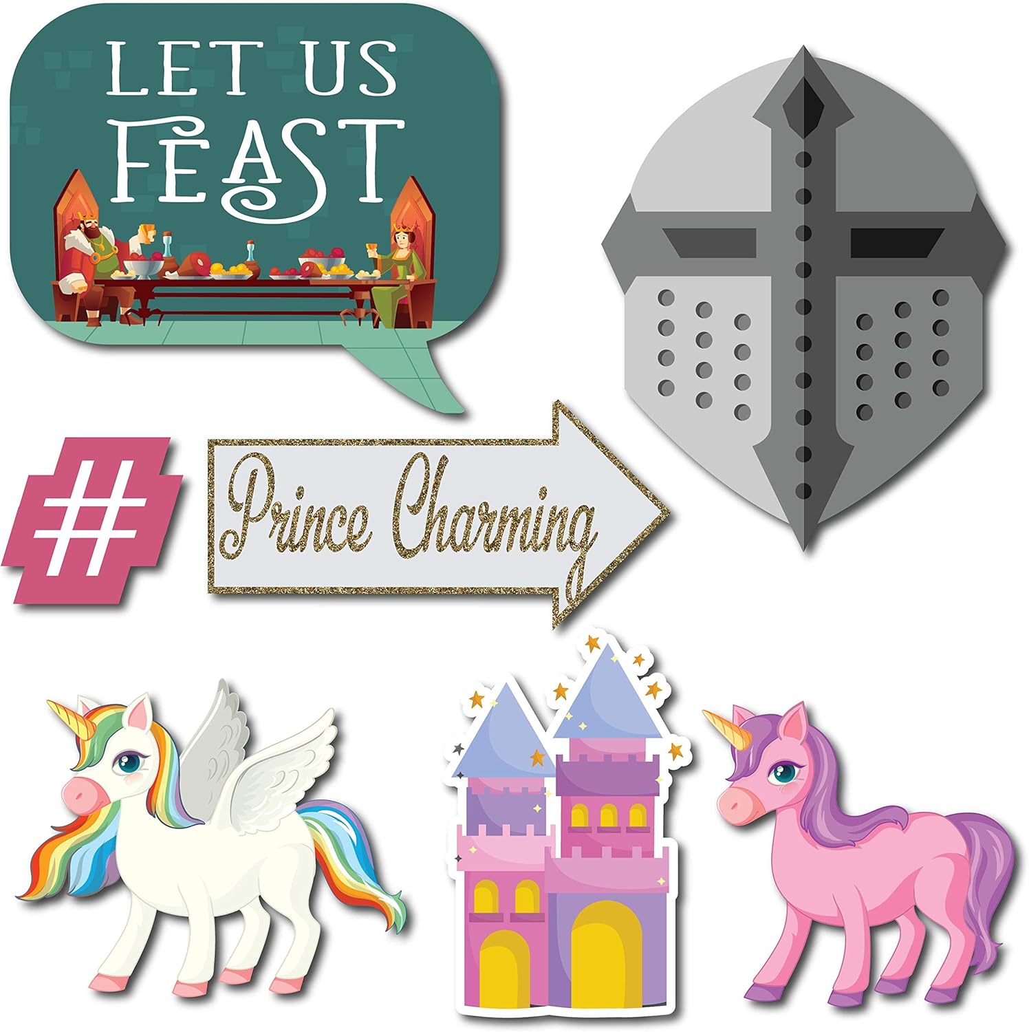 Princess Photo Booth Props - 41-Piece Fun Kit