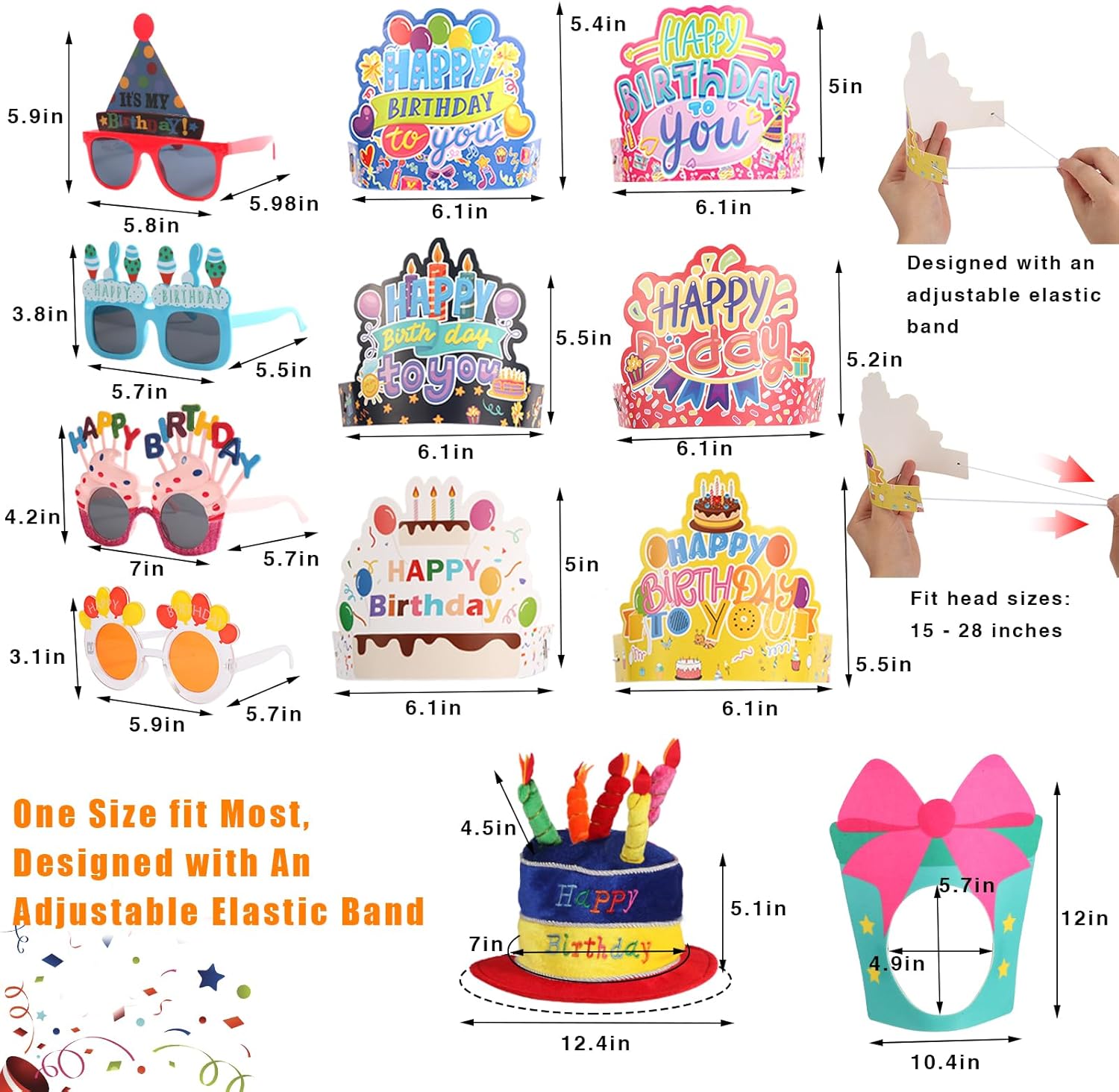NICOWARM Large Birthday Photo Booth Props Kit