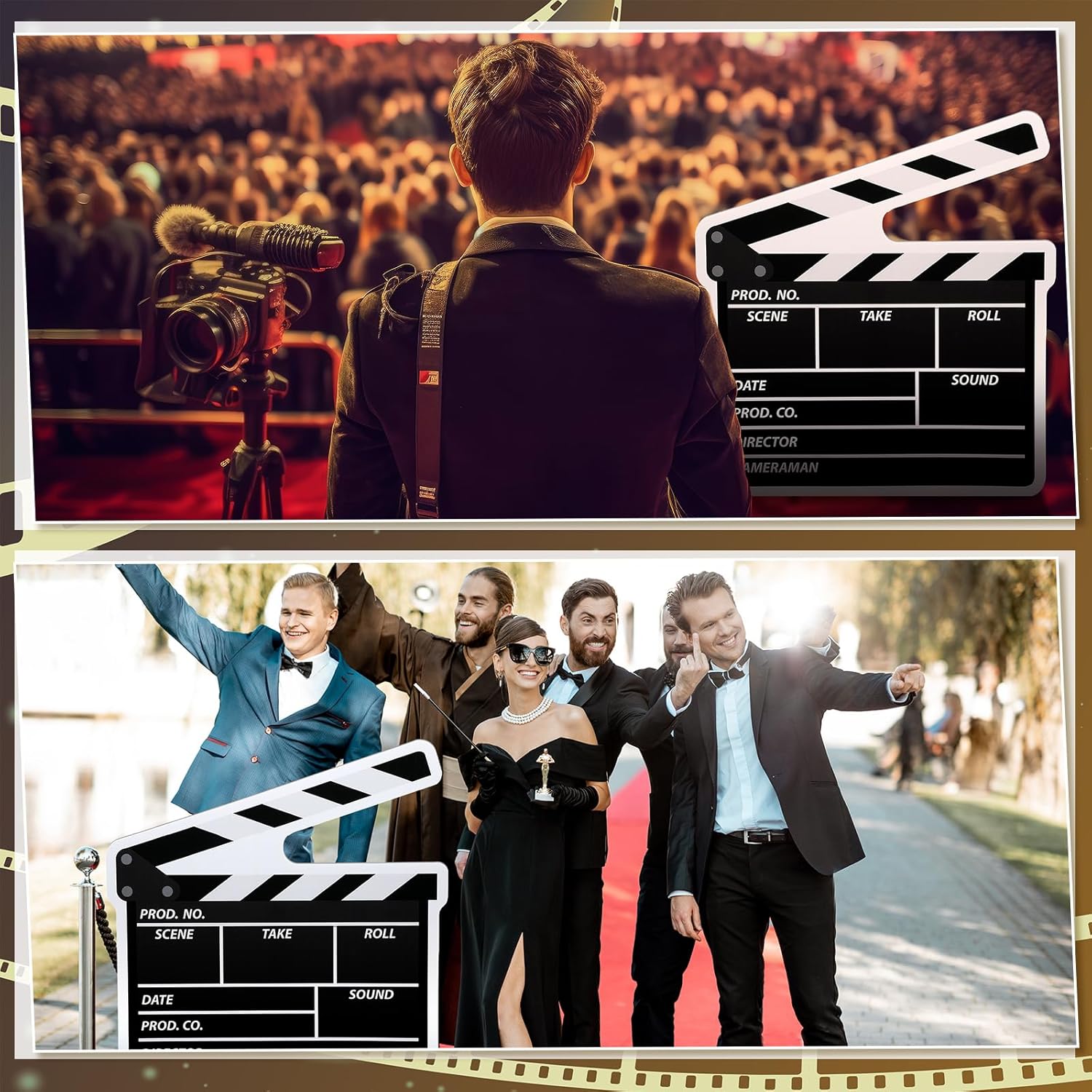 Yookeer 42 Inch Movie Clapboard Stand Up Decor