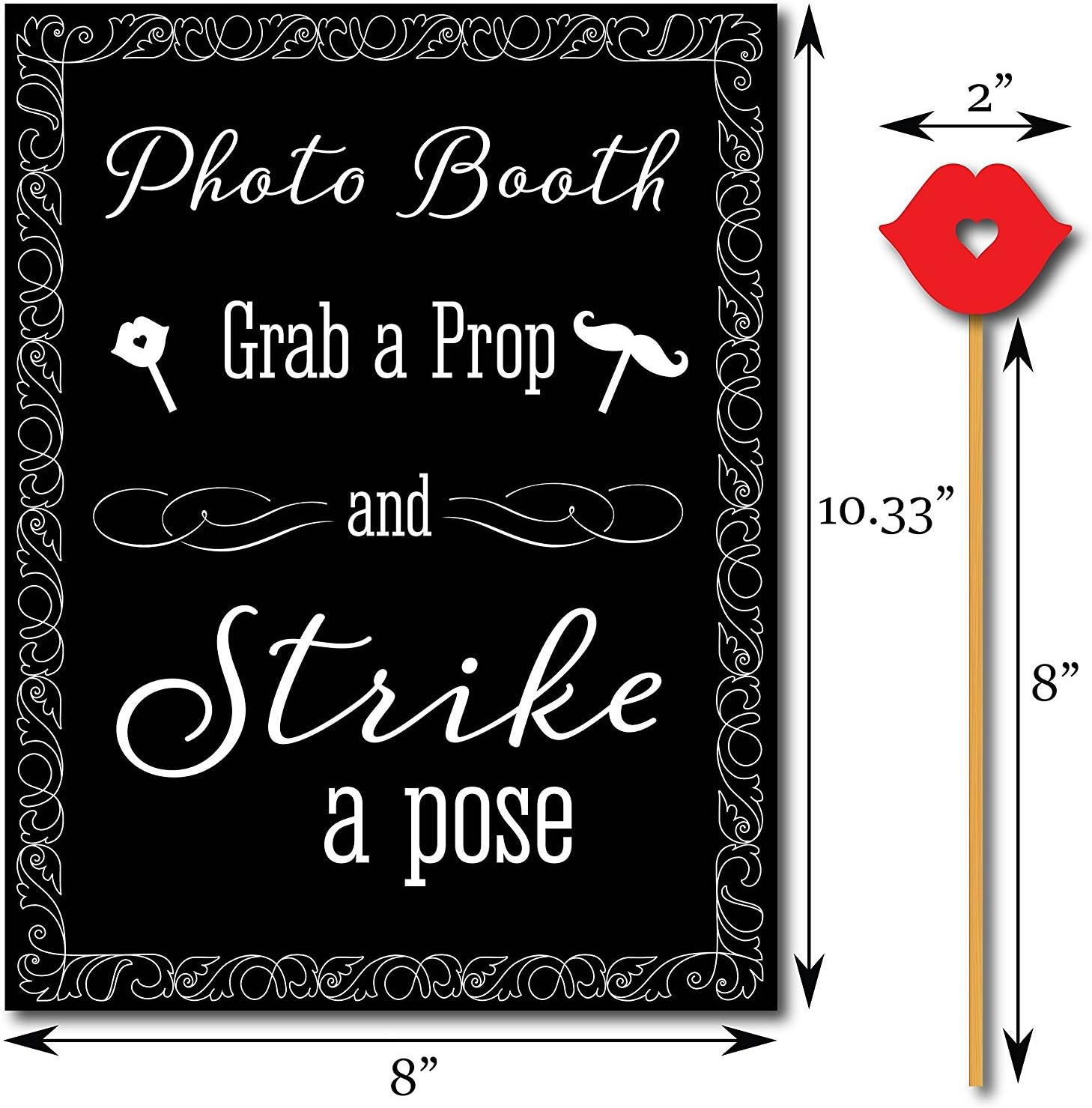 50th Birthday Photo Booth Props Set 31-Piece
