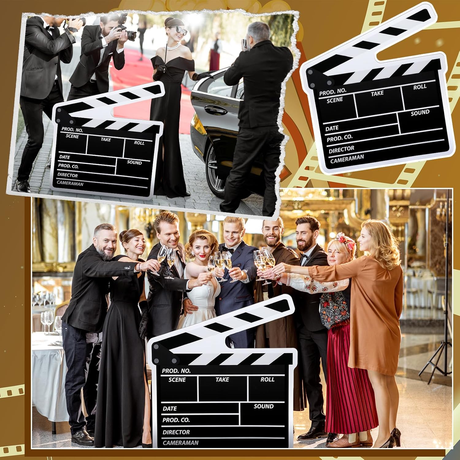 Yookeer 42 Inch Movie Clapboard Stand Up Decor