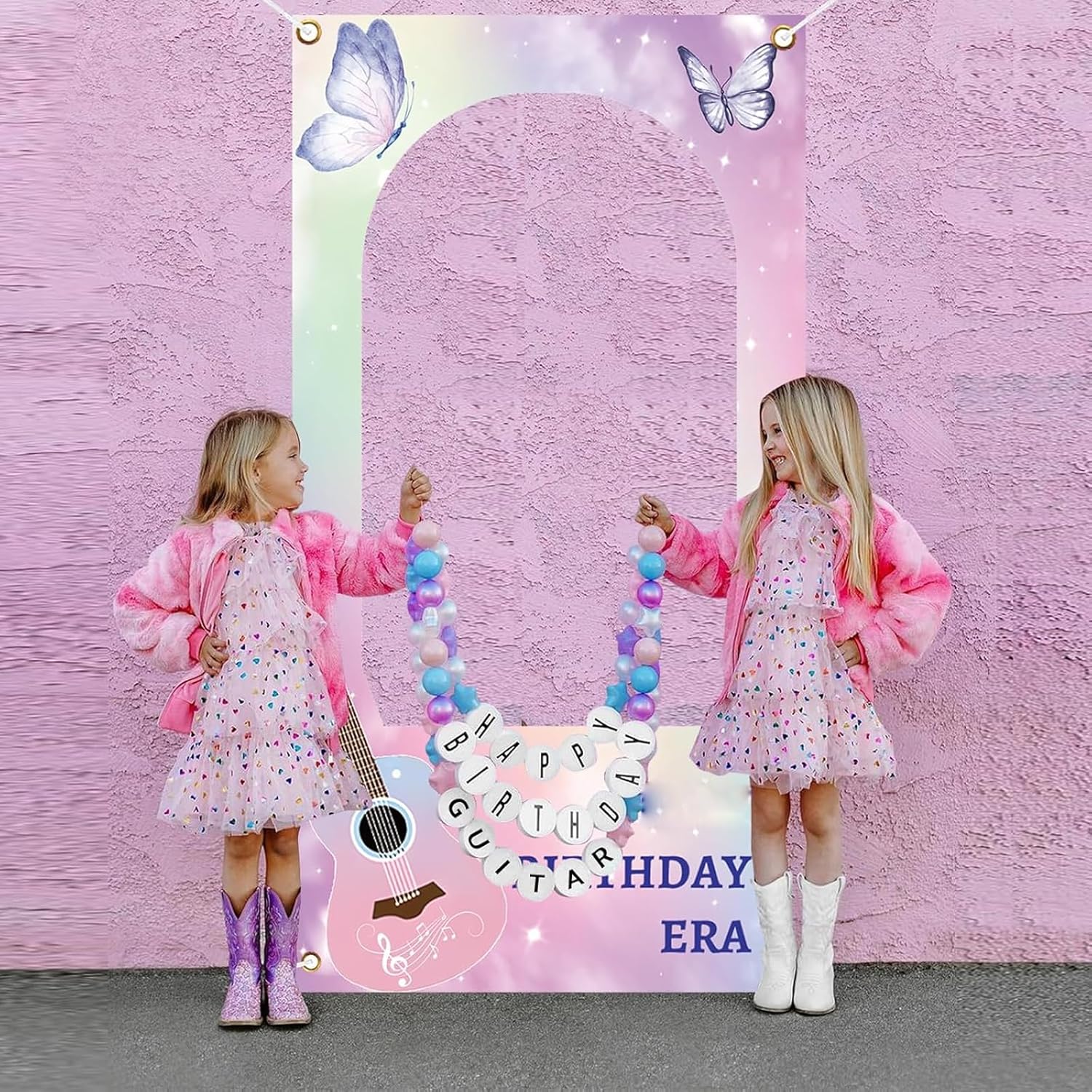 Super Star Music Themed Photo Booth Background for Girls Birthday Parties