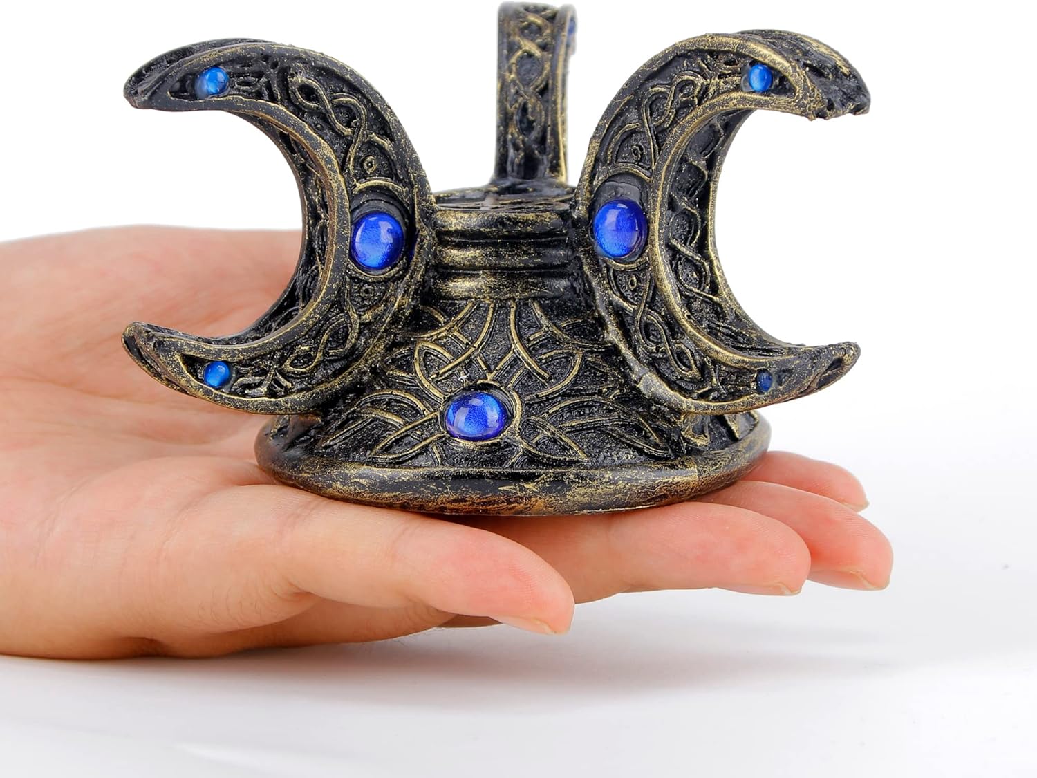 Wisifayardin Neopagan Triple Moon Scrying Glass Stand