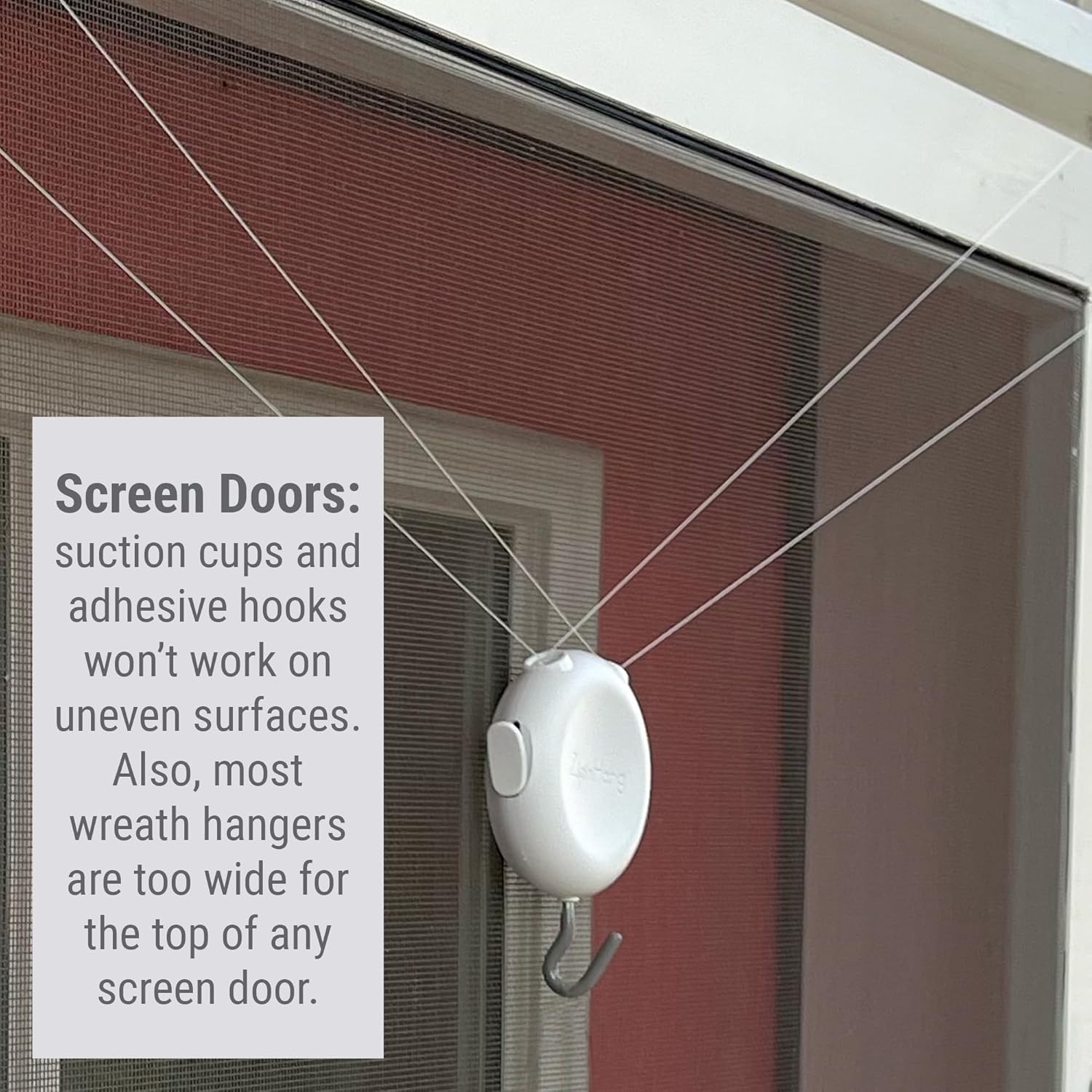 Zip n Hang Xtra Wreath Hanger for Glass Doors