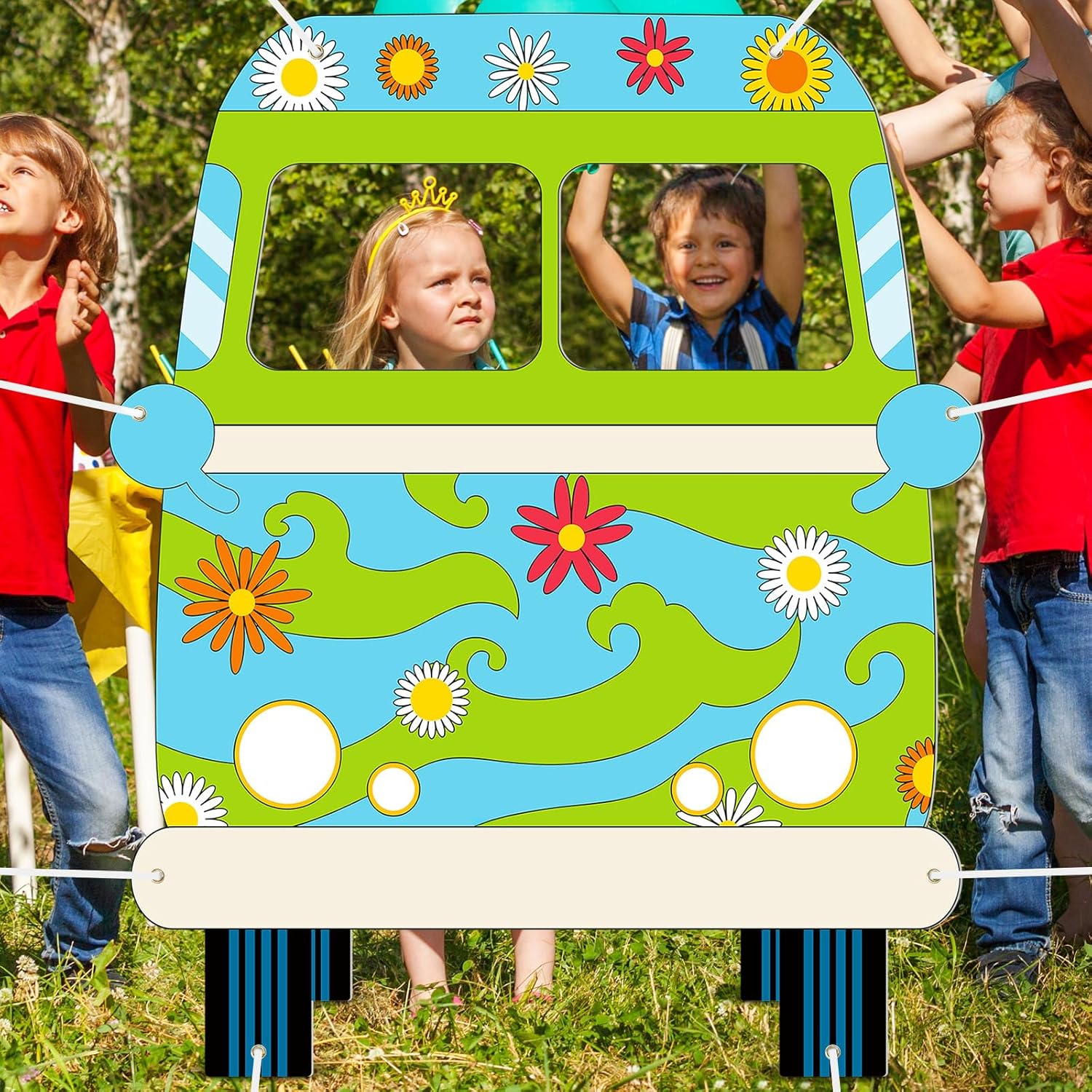 Funny Hippie Bus Photo Prop Banner for Parties