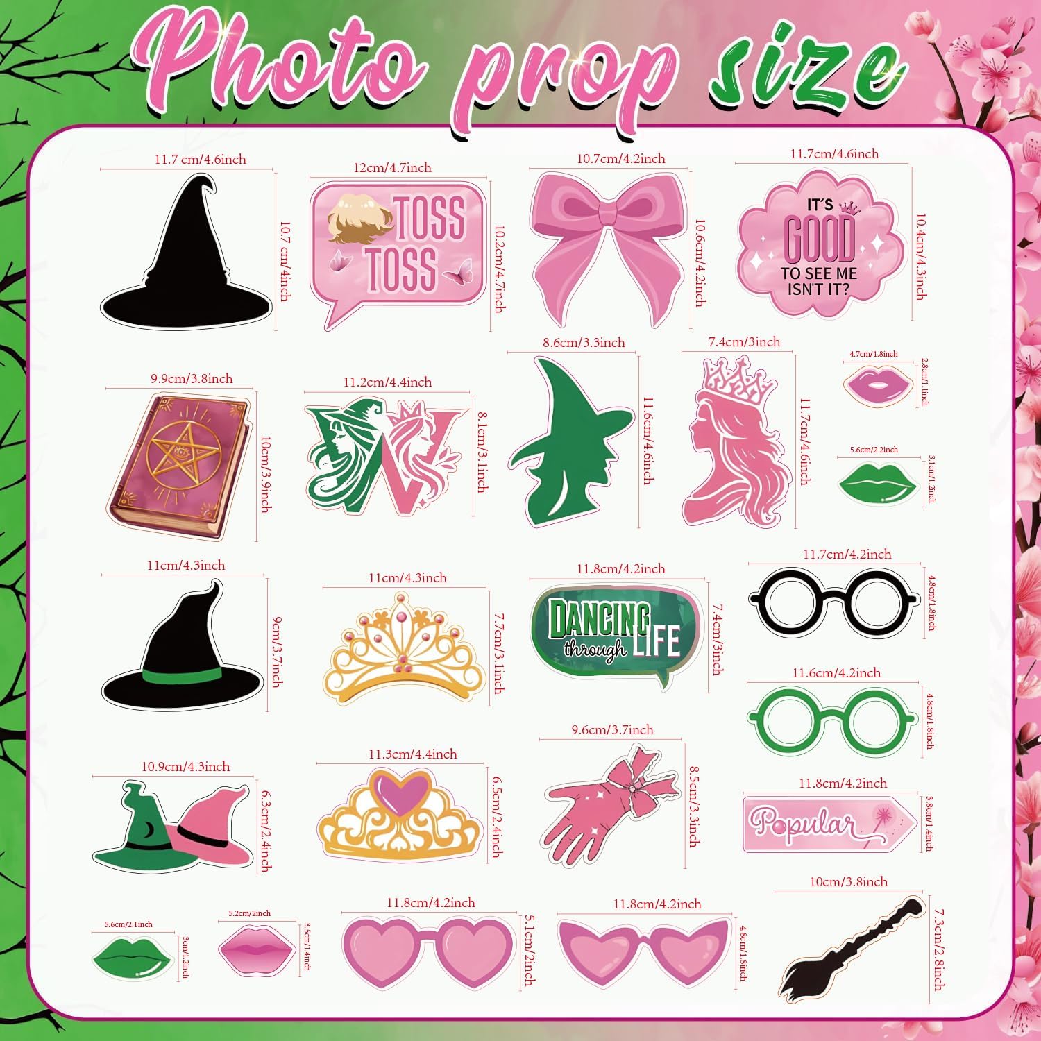 Witch Party Decorations Photo Booth Props Frame