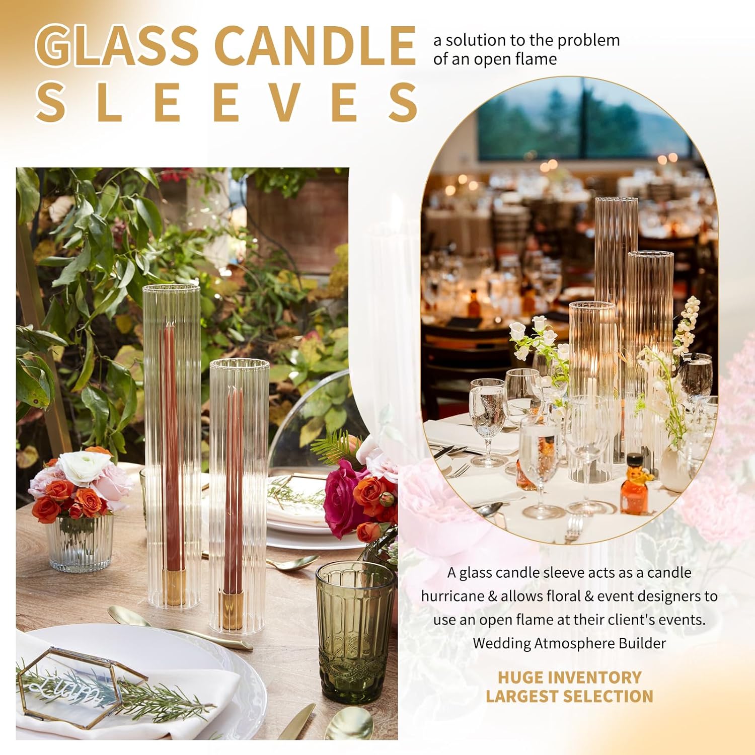 YMHPRIDE Hurricane Candle Holder Set of 12