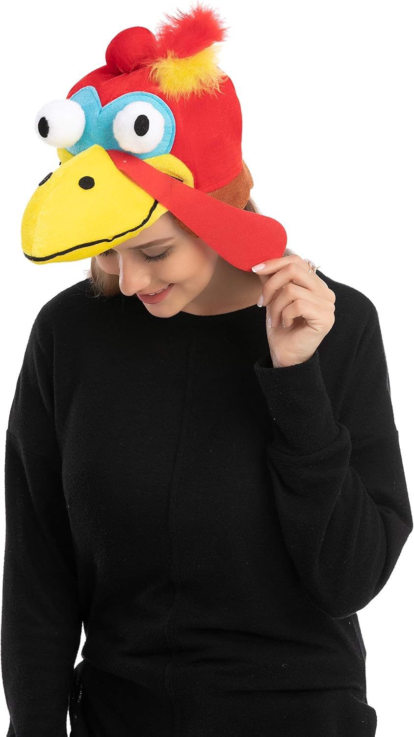 JOYIN 2PCS Silly Thanksgiving Turkey Cap Hats