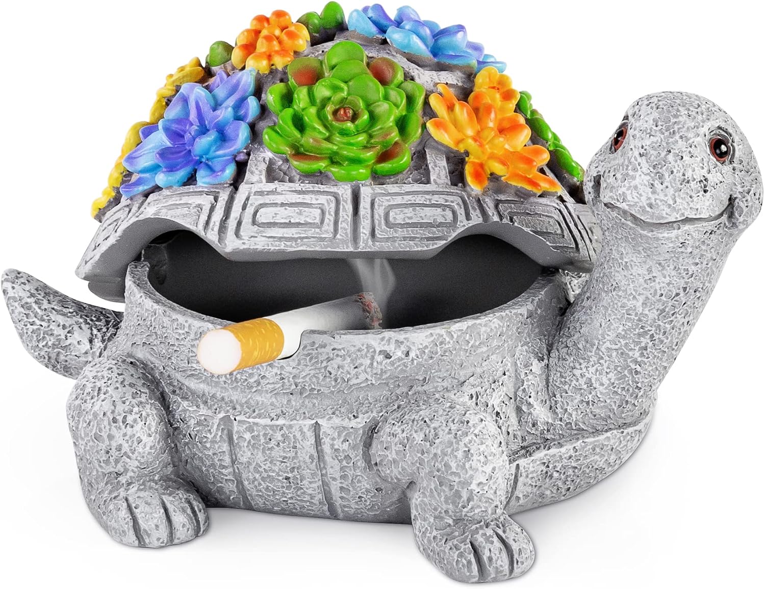 Cute Turtle Ashtray with Lid for Outdoor and Indoor Use