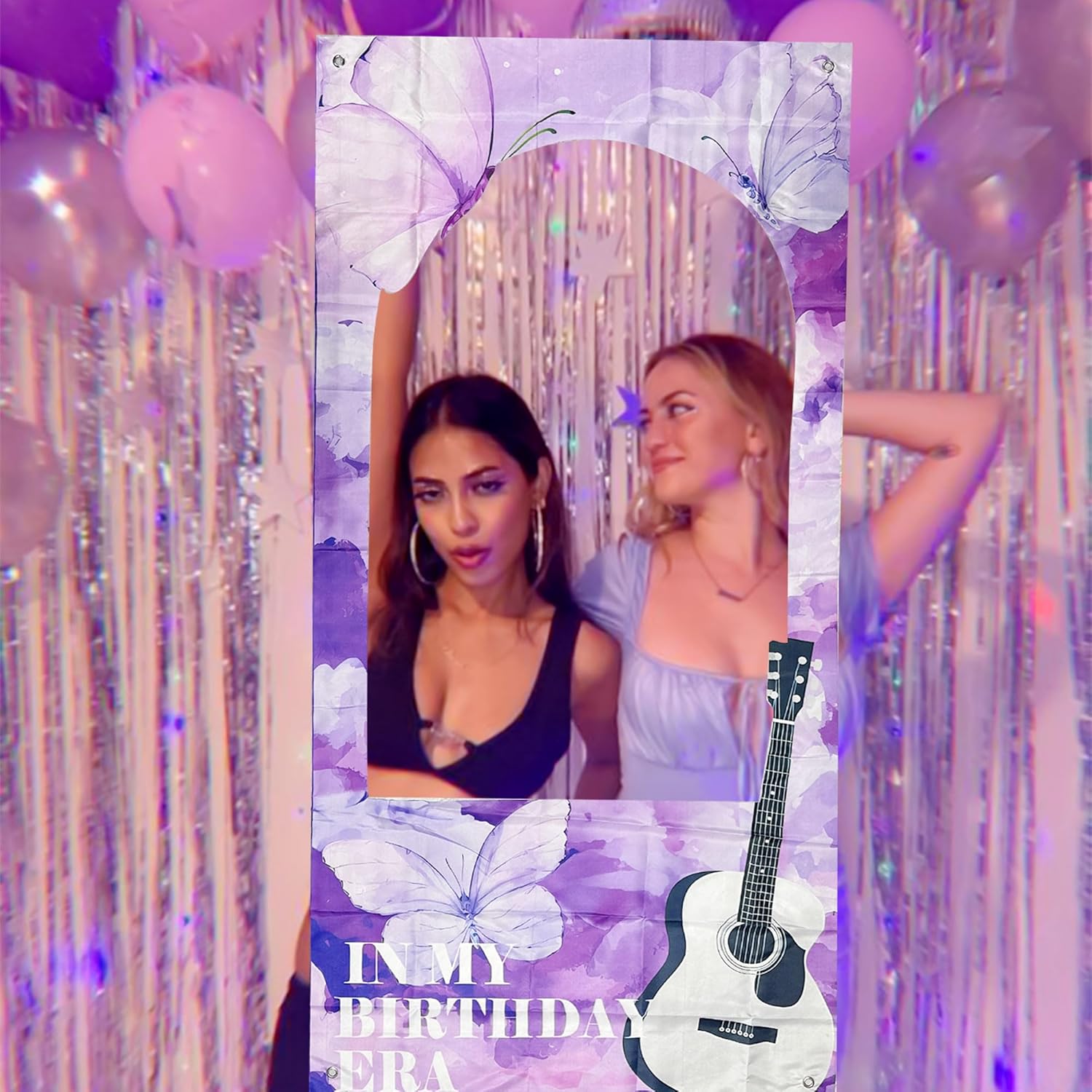 LaVenty Sparkling Guitar Themed Photo Booth Backdrop