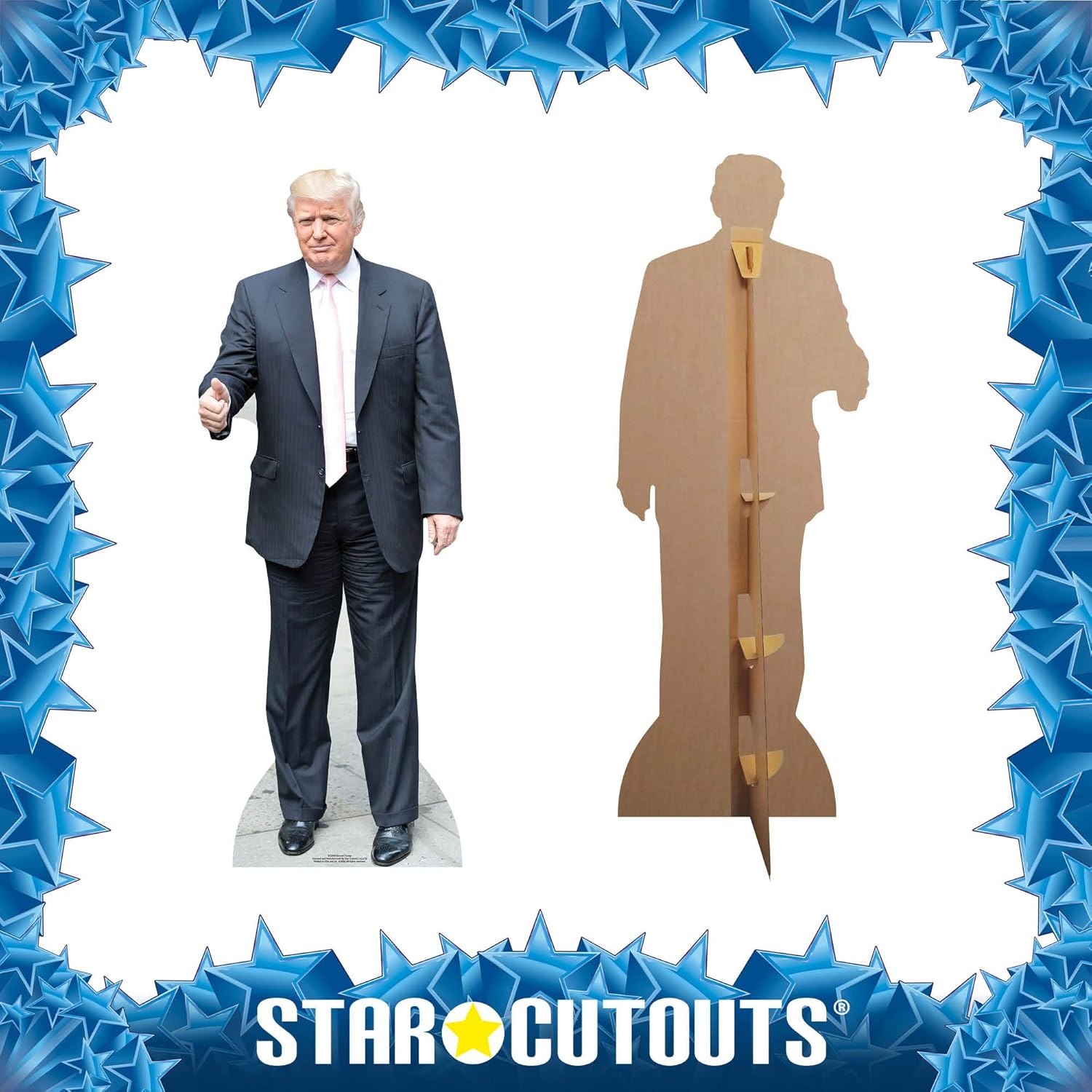 STAR CUTOUTS Donald Trump Pink Tie Life Size Cardboard Cut