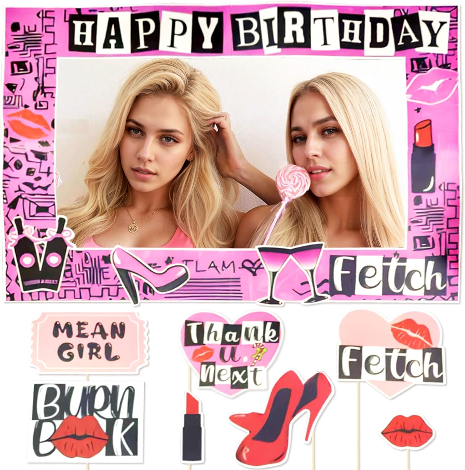 LaVenty Mean Girl Party Decor Photo Booth Frame