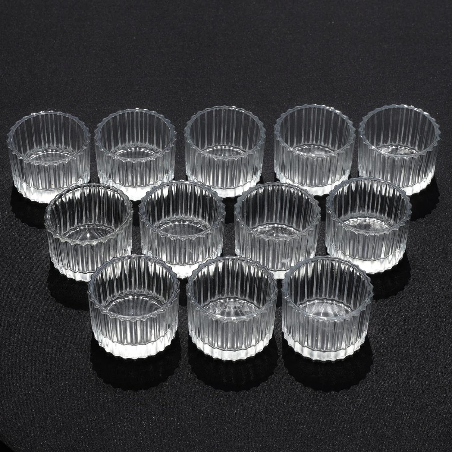 VOHO Clear Tea Light Holder Set of 12