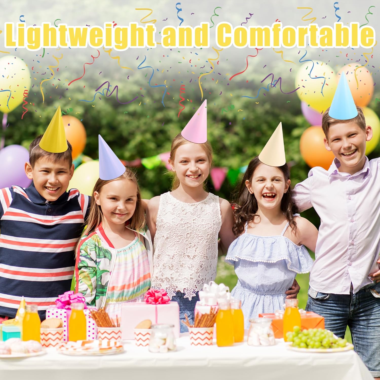 CANREVEL Rainbow Party Hats for Kids and Adults
