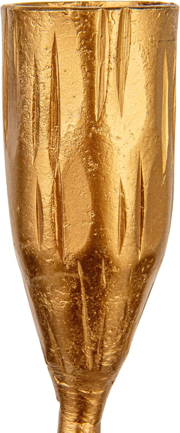 Creative Co-Op 4-Piece Gold Taper Candle Holders