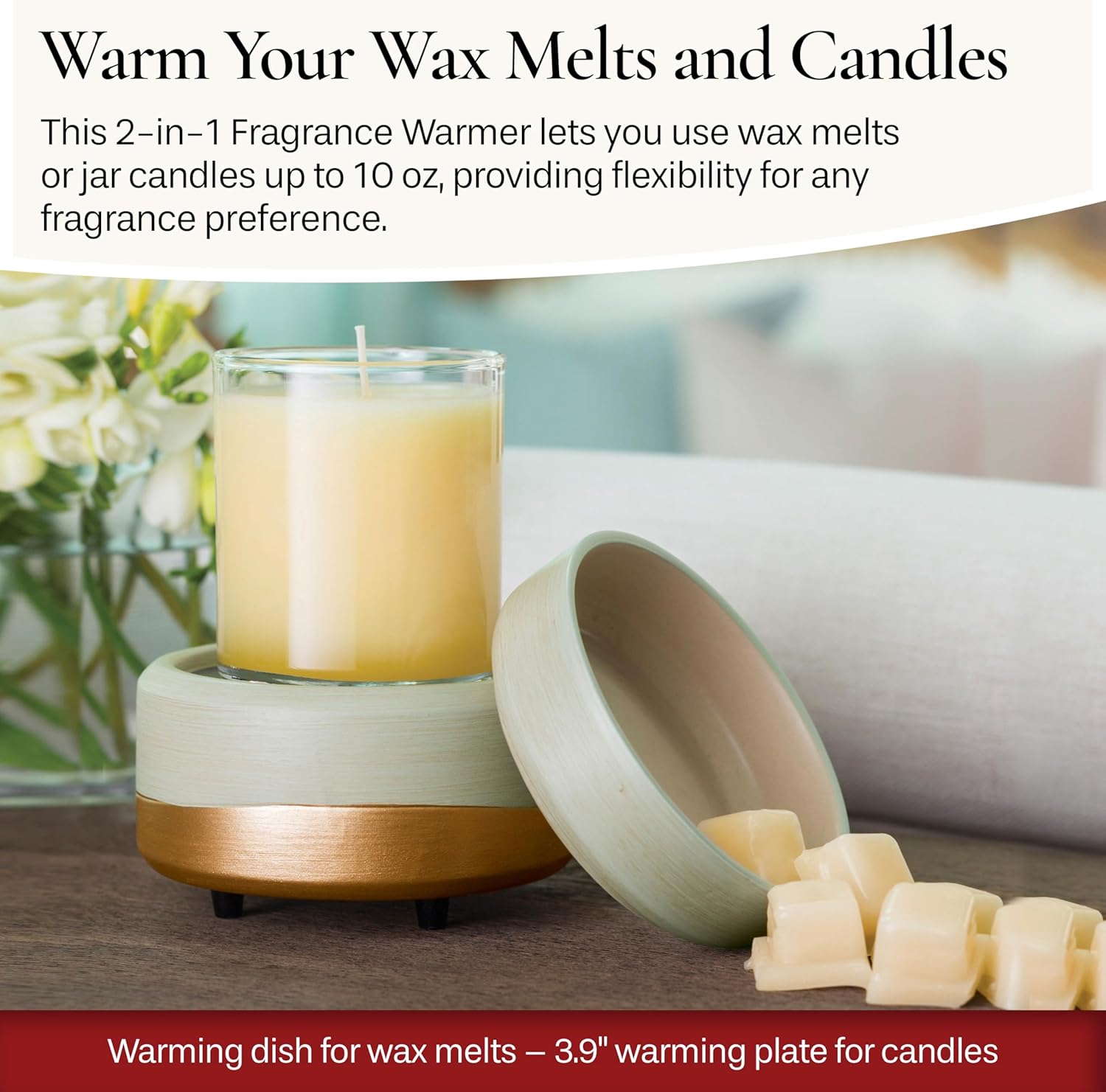Candle Warmers Etc 2-in-1 Candle and Fragrance Warmer