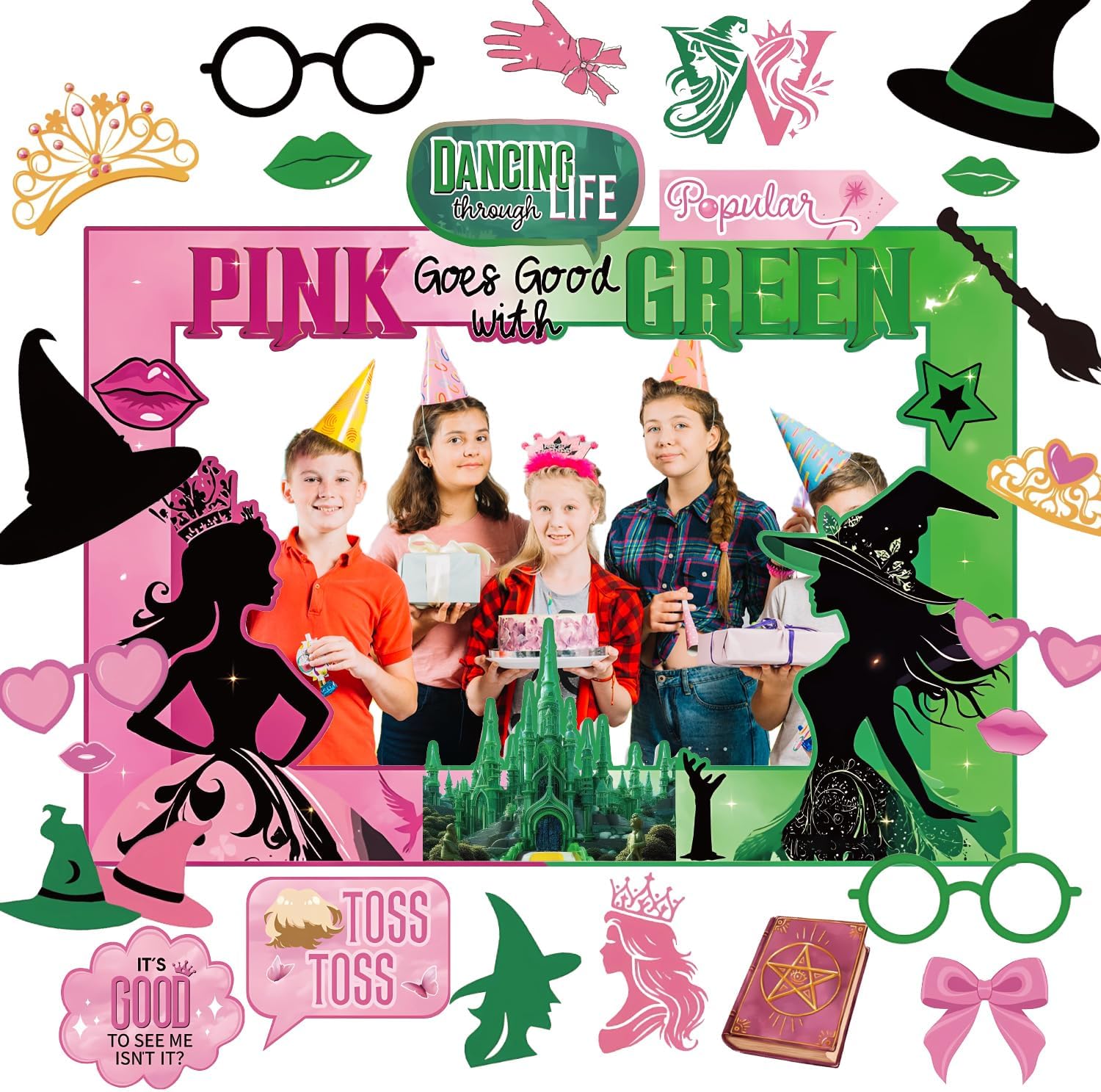 Witch Party Decorations Photo Booth Props Frame