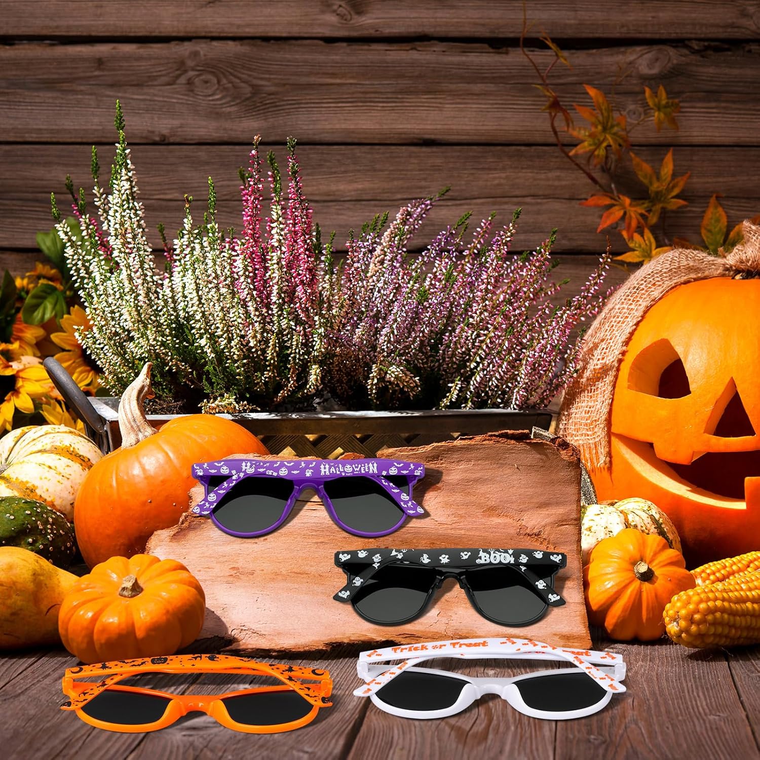 Flutesan 24 Pcs Halloween Glasses Set Photo Props