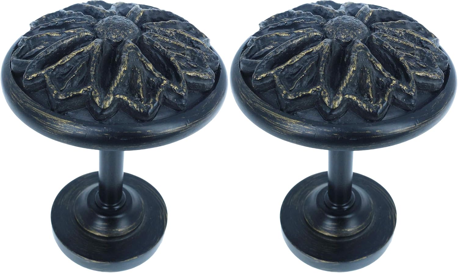 MERIVILLE 2 Pack Burnt Gold Petal Medallion Holdbacks