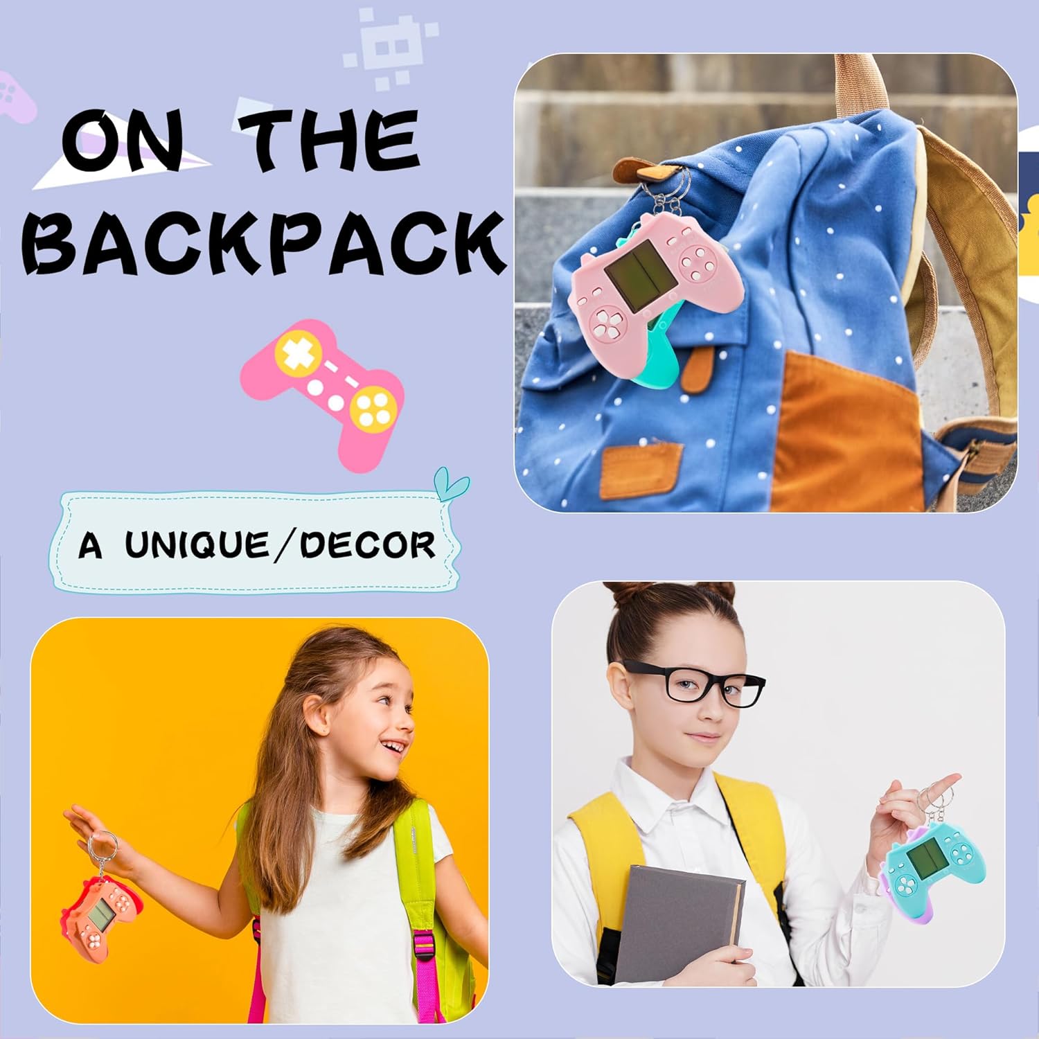 18 Pack Mini Game Keychain for Parties and Gifts