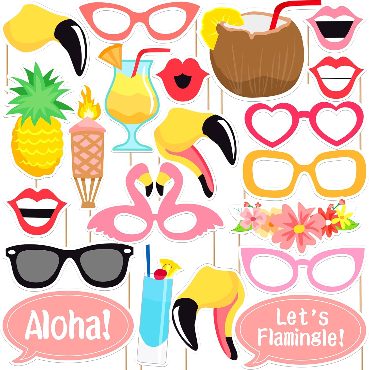 KatchOn Luau Photo Booth Prop Frame 28x23 Inch