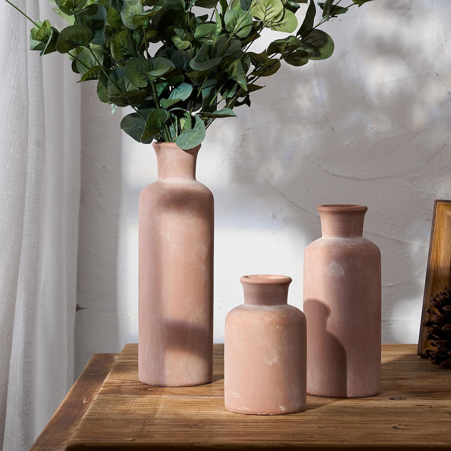 LUKA Ceramic Vase Set of 3 for Home Decor