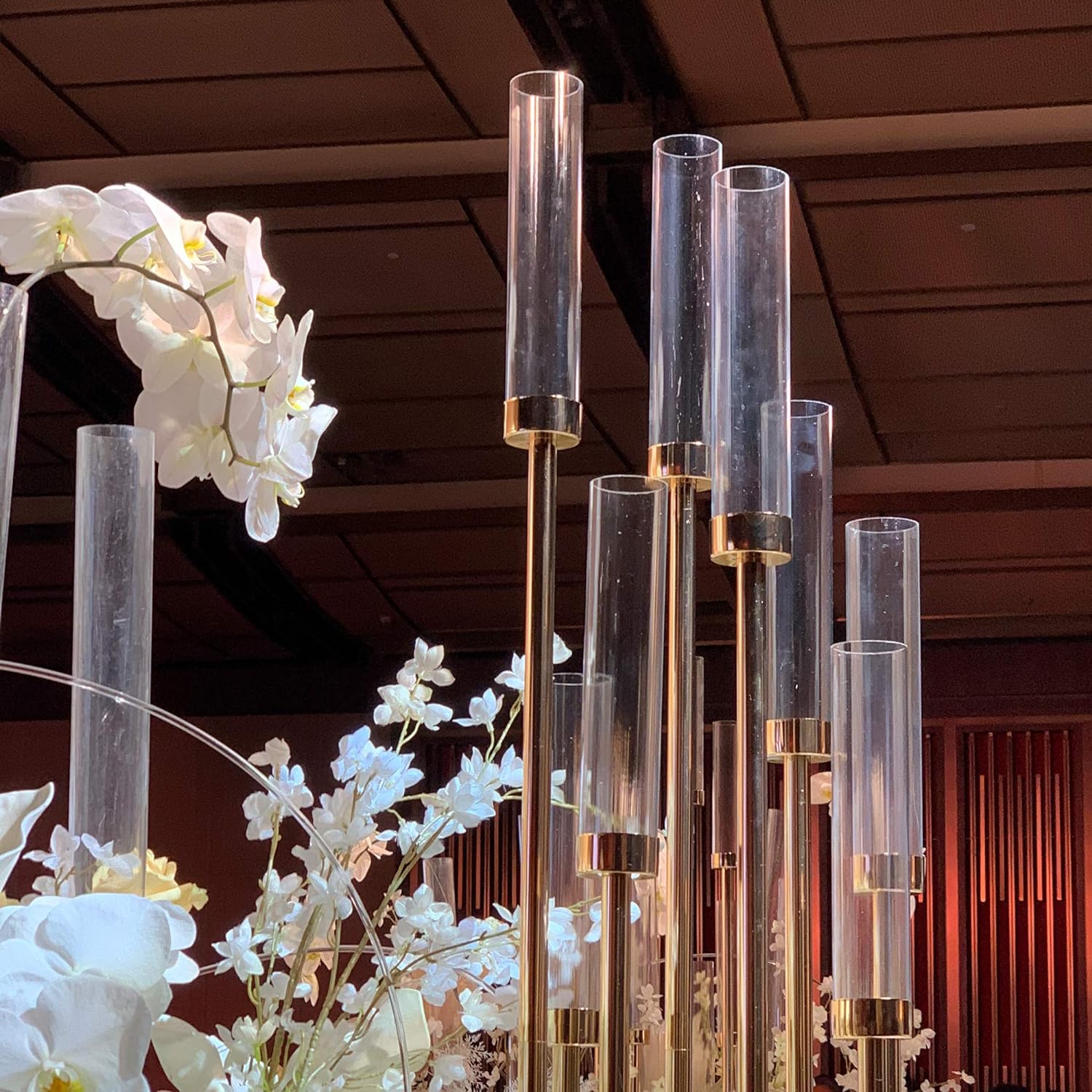 WGVI Hurricane Candle Holder Sleeve Clear Glass Cylinder 47 Wide 8 Tall