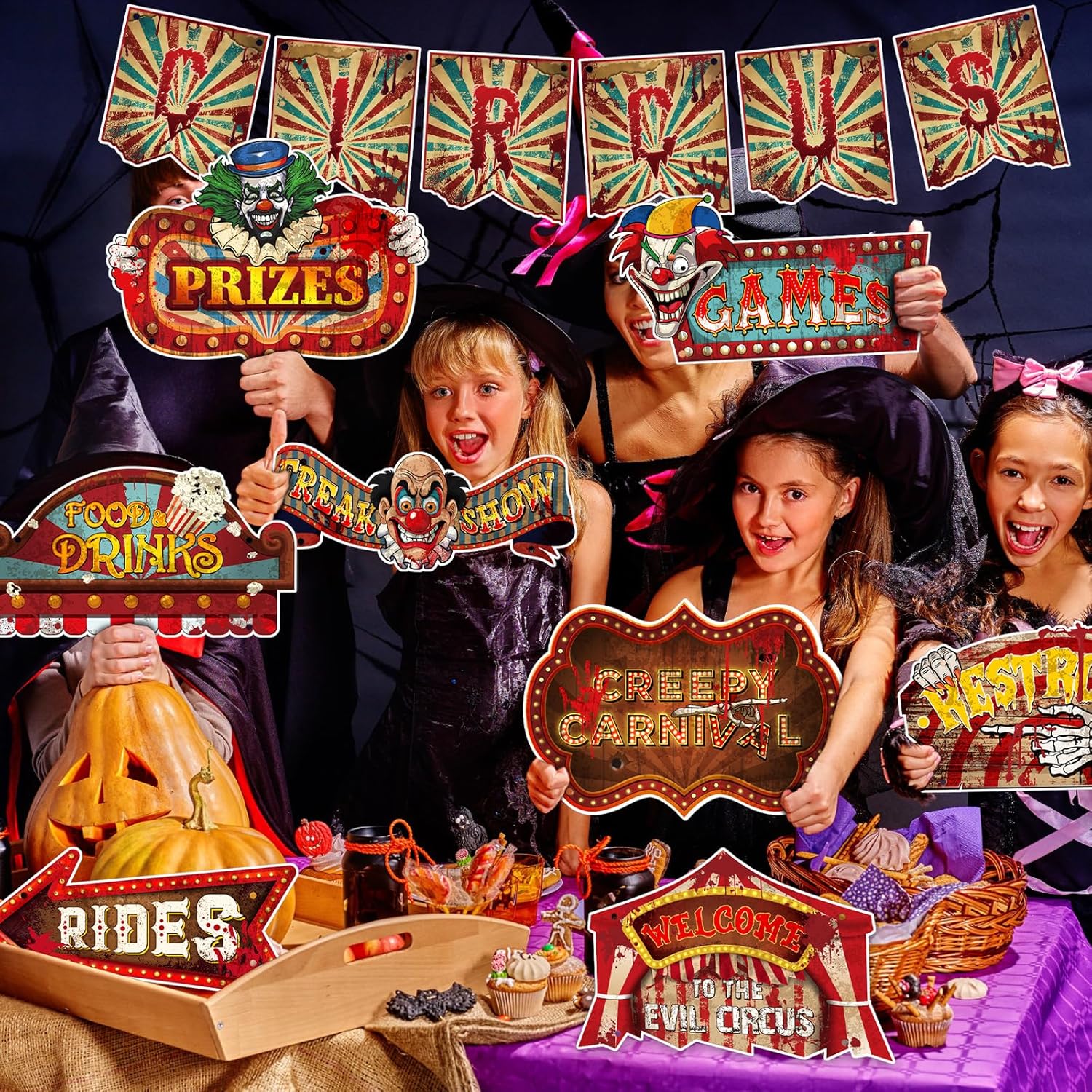 Blulu 21 Pcs Halloween Party Decorations