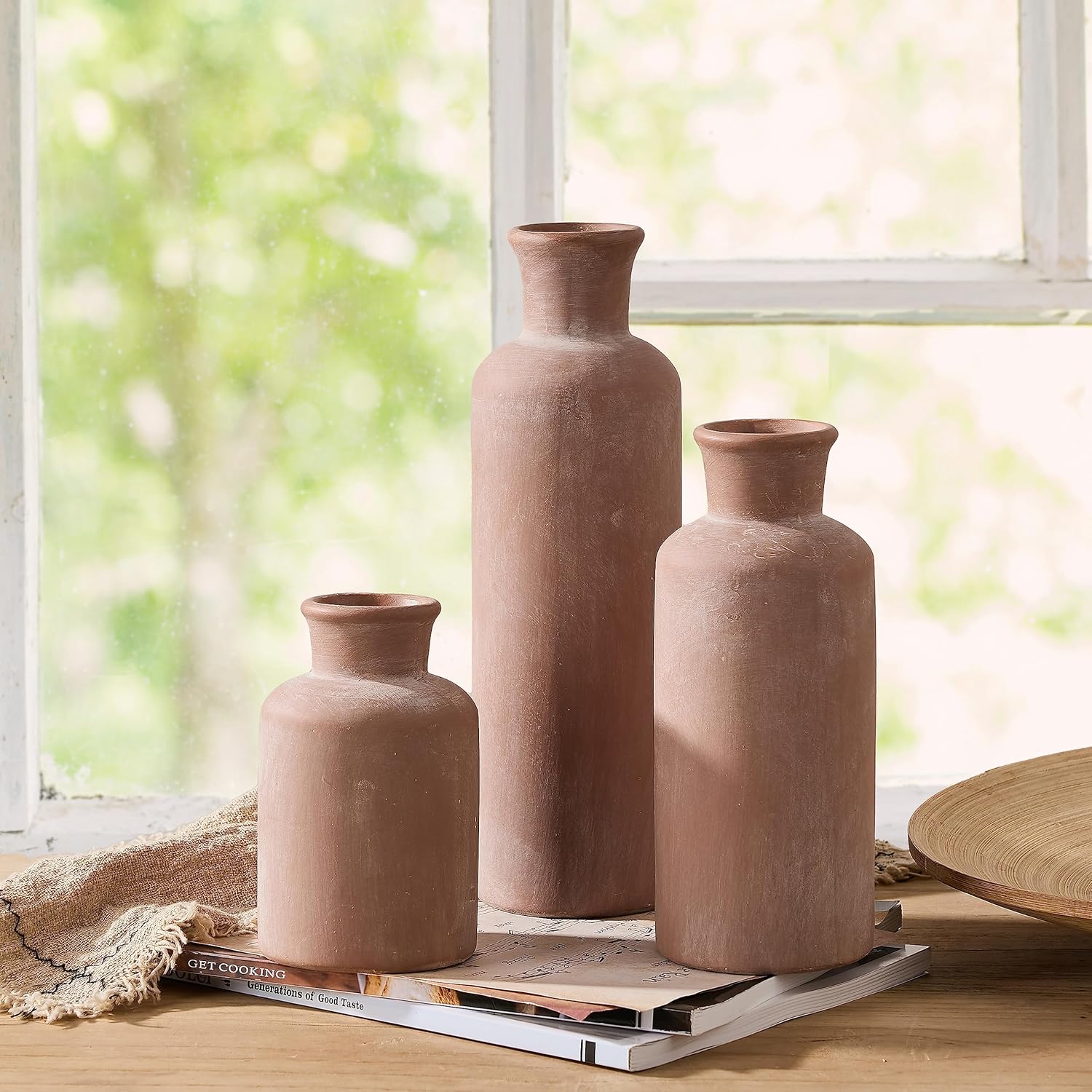 LUKA Ceramic Vase Set of 3 for Home Decor