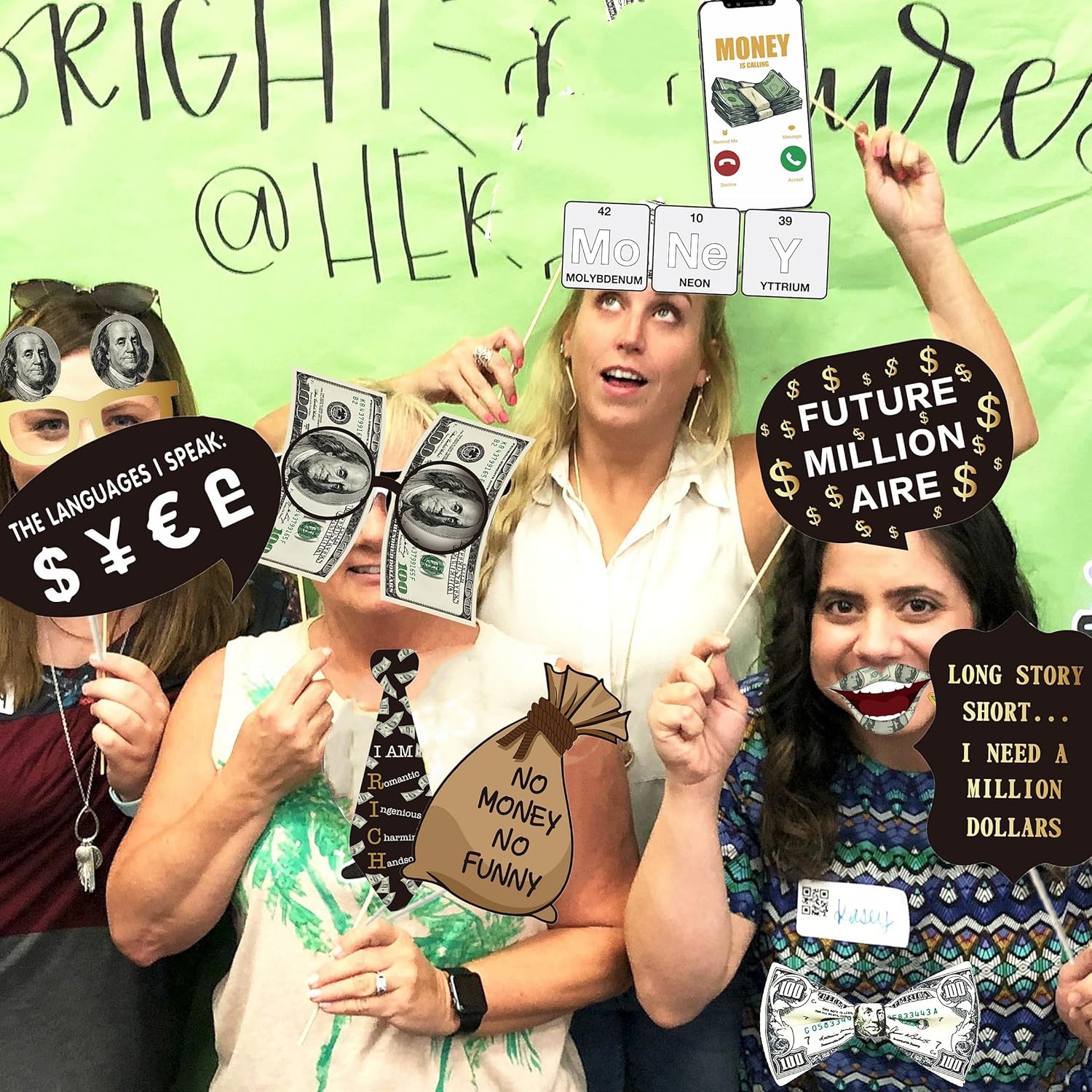 Fun Money Party Photo Booth Props