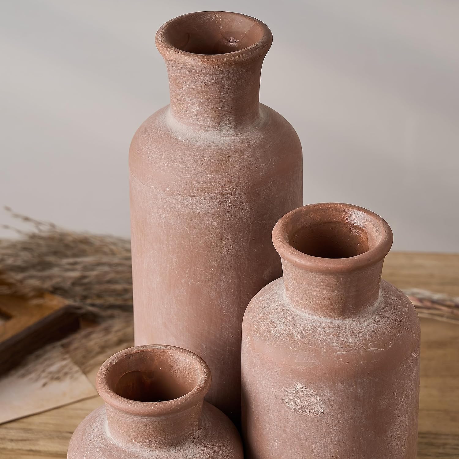 LUKA Ceramic Vase Set of 3 for Home Decor