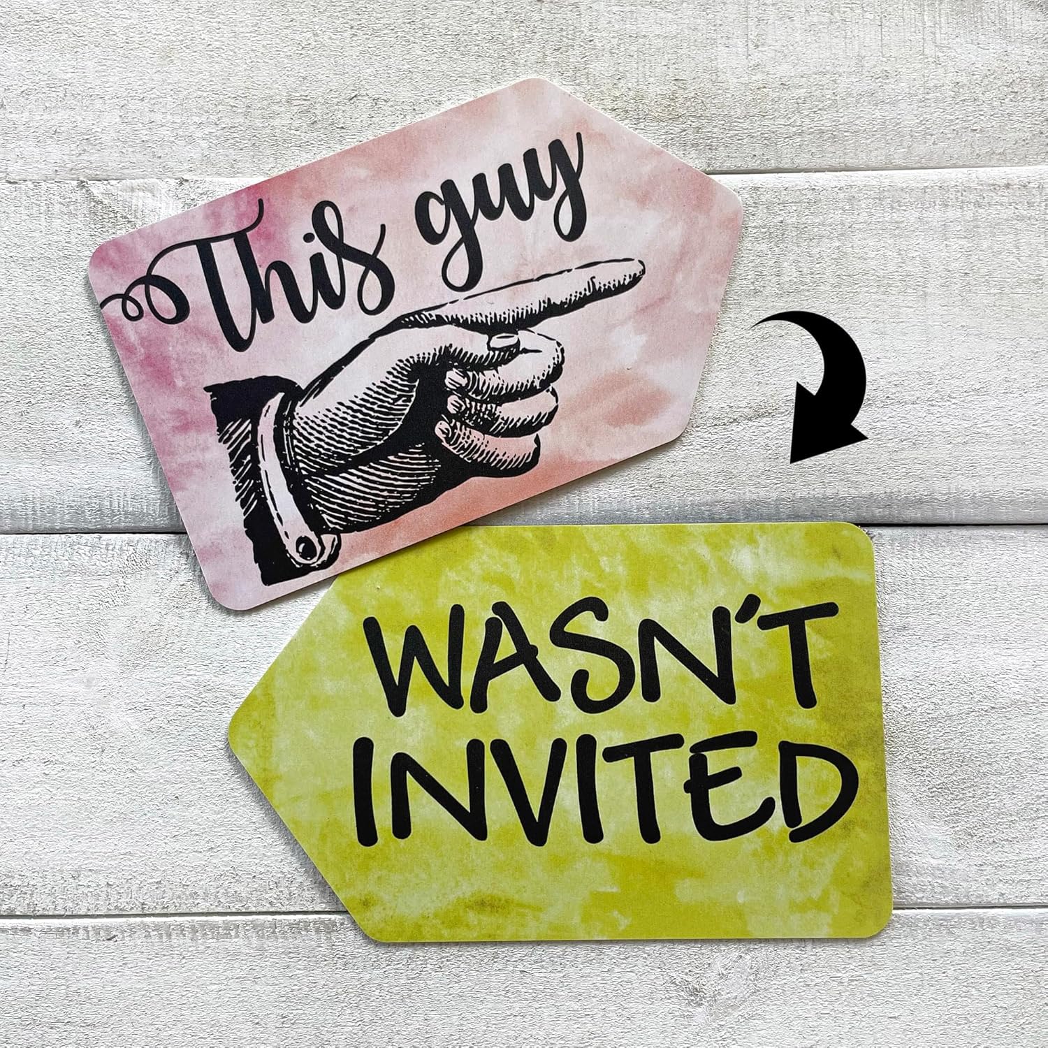 Plastic Photo Booth Prop Signs Set of 10 Phrases